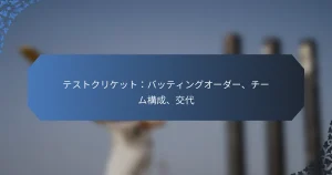 テストクリケット：バッティングオーダー、チーム構成、交代