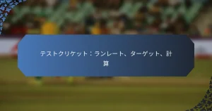 テストクリケット：ランレート、ターゲット、計算