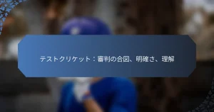 テストクリケット：審判の合図、明確さ、理解