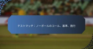 テストマッチ：ノーボールのコール、基準、施行