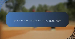 テストマッチ：ペナルティラン、違反、結果