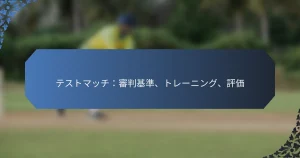 テストマッチ：審判基準、トレーニング、評価
