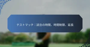 テストマッチ：試合の時間、時間制限、延長