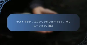 テストマッチ：スコアリングフォーマット、バリエーション、適応