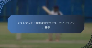テストマッチ：意思決定プロセス、ガイドライン、基準